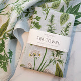 Potager Printed Linen Tea Towel