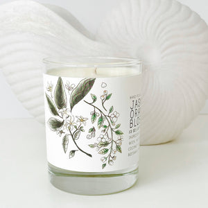 Jasmine and Orange Blossom Candle - Just Bee Candles: 13 oz (up to 70 hrs of clean burning)