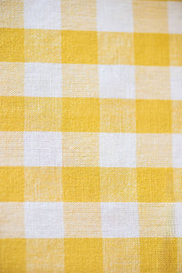 Yellow Ruffled Gingham Tablecloth: 60" x 90"