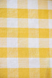 Yellow Ruffled Gingham Tablecloth: 60" x 90"