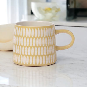 Ochre Imprint Stoneware Mug