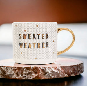 Sweater Weather Tile Coffee Mug