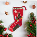 Presents Wool Knit Christmas Stocking