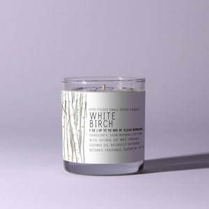 White Birch - Just Bee Candles: 13 oz (up to 60 hrs of clean burning)