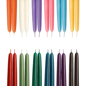 100% Pure Beeswax Tapers: Standard (12" x 7/8") / Teal