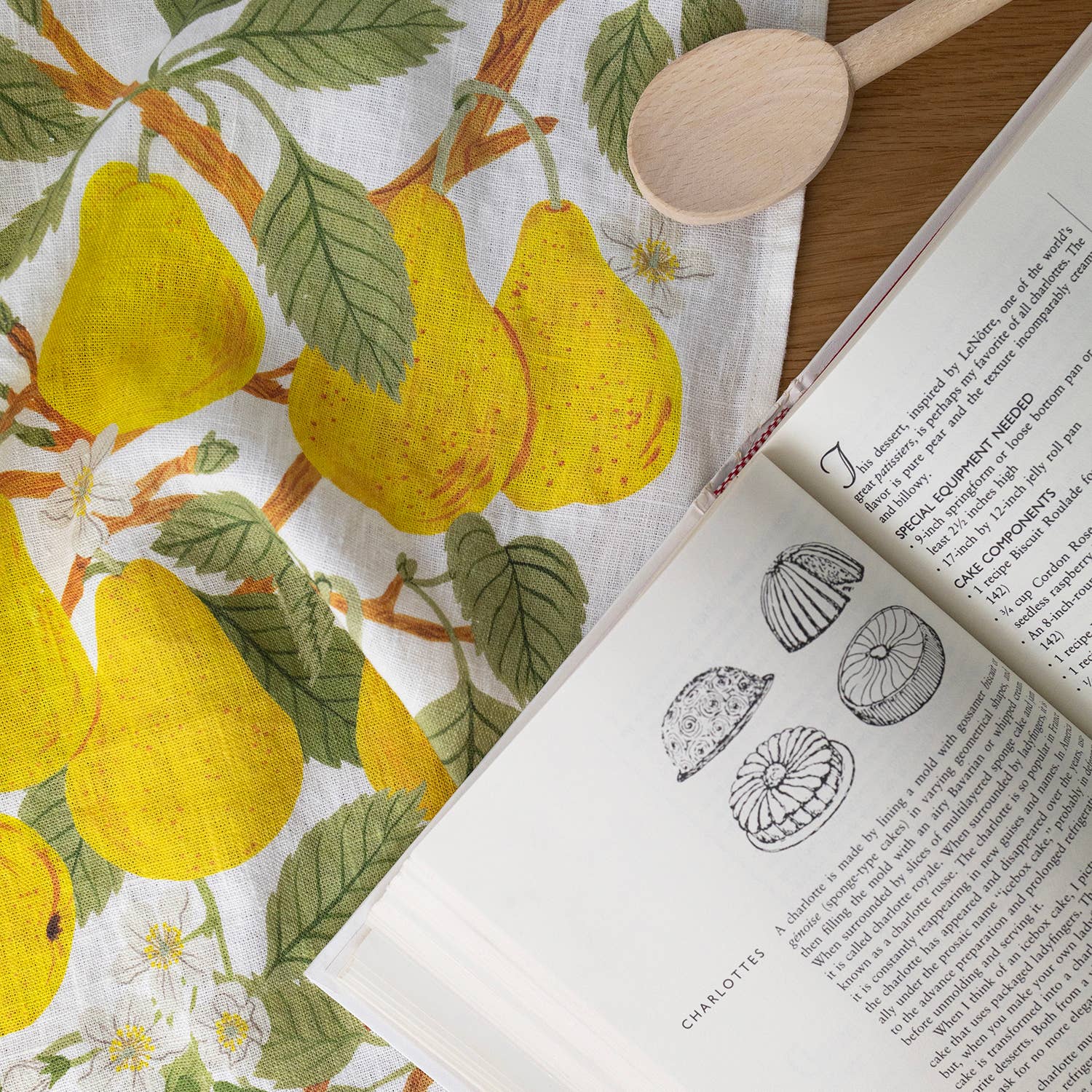 Pear Grove Linen Tea Towel