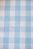 European Cottage Ruffled Blue Gingham Embroidered Dish Towel