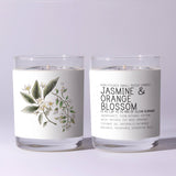 Jasmine and Orange Blossom Candle - Just Bee Candles: 13 oz (up to 70 hrs of clean burning)