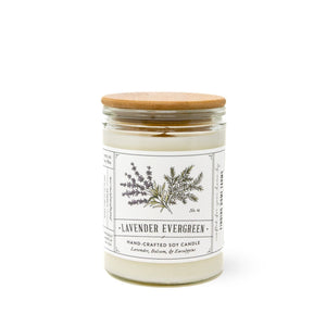 Soy Candle, Lavender Evergreen, Woody & Herbal Scent Finding Home Farms