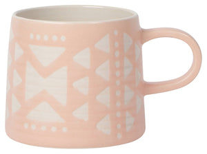 Pink Imprint Stoneware Mug