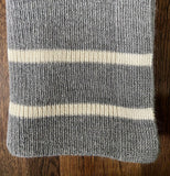 Grey 100% Alpaca Rib Knit Throw Samantha Holmes